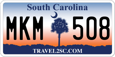 SC license plate MKM508