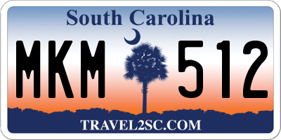 SC license plate MKM512