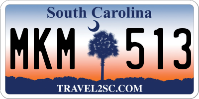 SC license plate MKM513