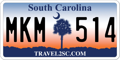 SC license plate MKM514