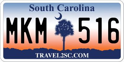 SC license plate MKM516