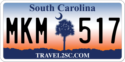 SC license plate MKM517