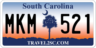 SC license plate MKM521