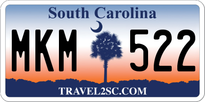 SC license plate MKM522