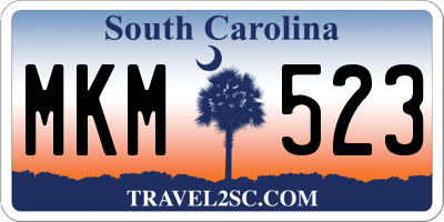 SC license plate MKM523