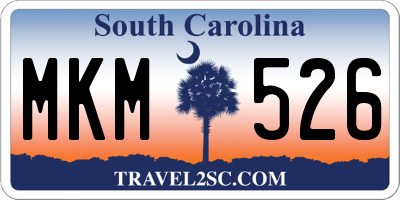 SC license plate MKM526