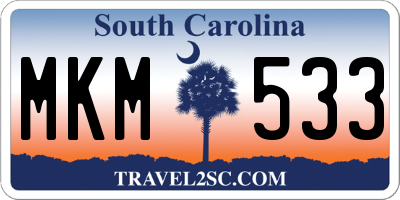 SC license plate MKM533