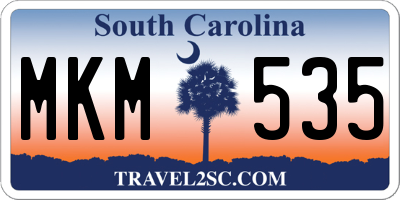 SC license plate MKM535