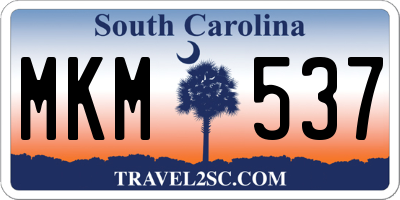 SC license plate MKM537