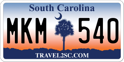 SC license plate MKM540