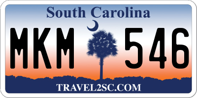SC license plate MKM546