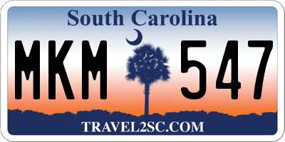 SC license plate MKM547