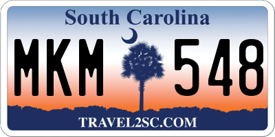 SC license plate MKM548