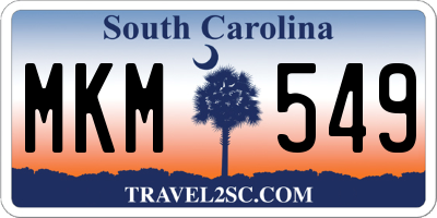 SC license plate MKM549