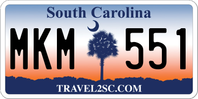 SC license plate MKM551