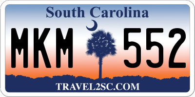 SC license plate MKM552