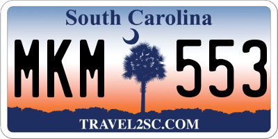 SC license plate MKM553