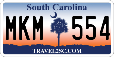SC license plate MKM554
