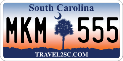 SC license plate MKM555