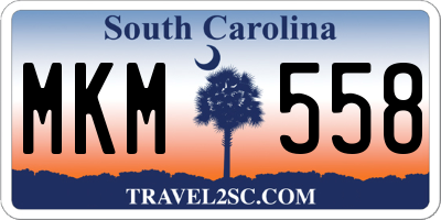 SC license plate MKM558