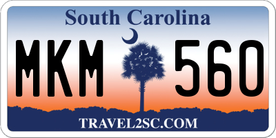 SC license plate MKM560