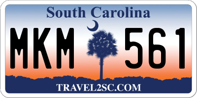 SC license plate MKM561