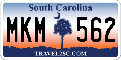 SC license plate MKM562