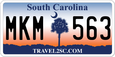 SC license plate MKM563