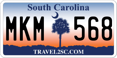 SC license plate MKM568