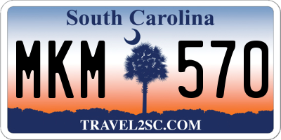 SC license plate MKM570
