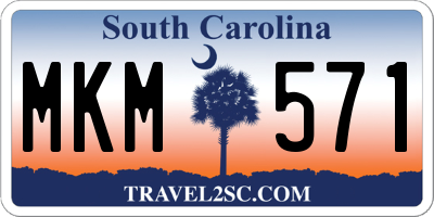 SC license plate MKM571