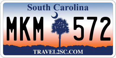 SC license plate MKM572