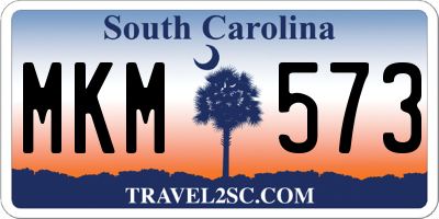 SC license plate MKM573