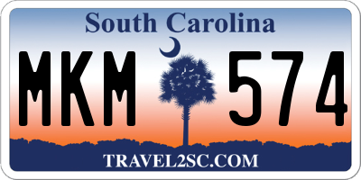 SC license plate MKM574