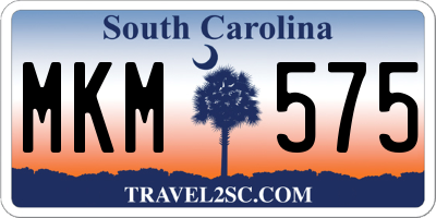 SC license plate MKM575