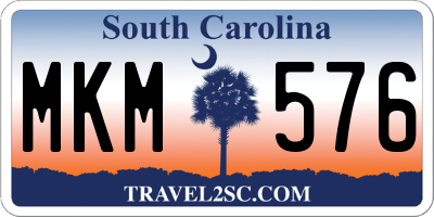 SC license plate MKM576