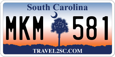 SC license plate MKM581