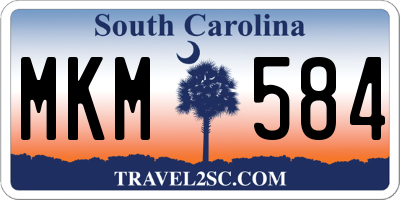 SC license plate MKM584