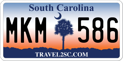 SC license plate MKM586
