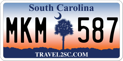 SC license plate MKM587