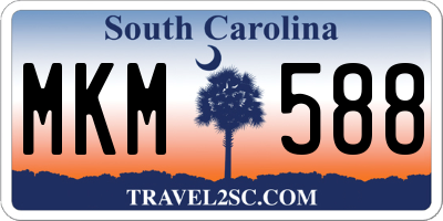 SC license plate MKM588
