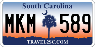 SC license plate MKM589