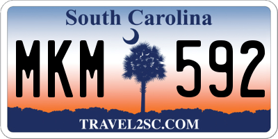 SC license plate MKM592