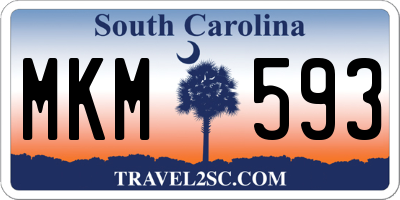 SC license plate MKM593