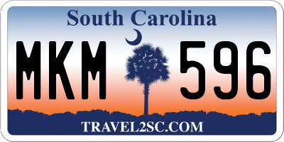 SC license plate MKM596