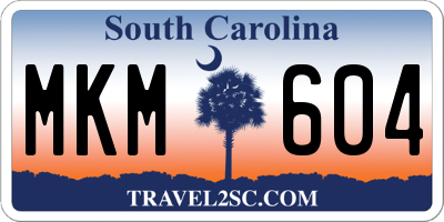 SC license plate MKM604
