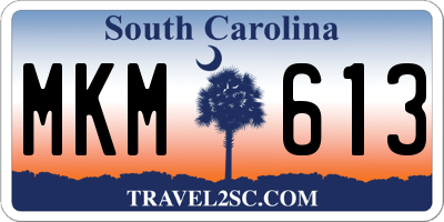 SC license plate MKM613
