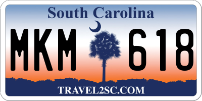 SC license plate MKM618