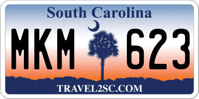 SC license plate MKM623