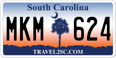 SC license plate MKM624